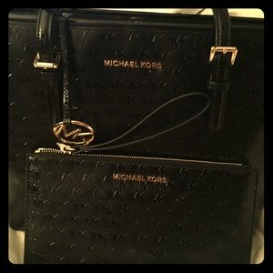 Michael Kors matching purse and wristlet/wallet